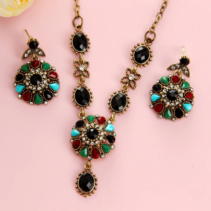 Женский комплект из 2 предметов модная серьга в турецком стиле с цветком и