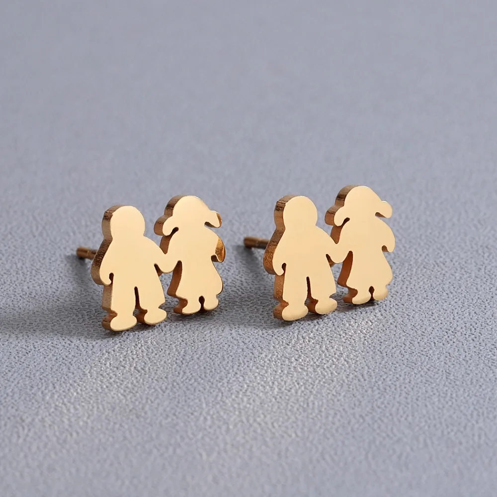 Женские серьги-пусеты Cxwind модные серьги из нержавеющей стали для мальчиков и