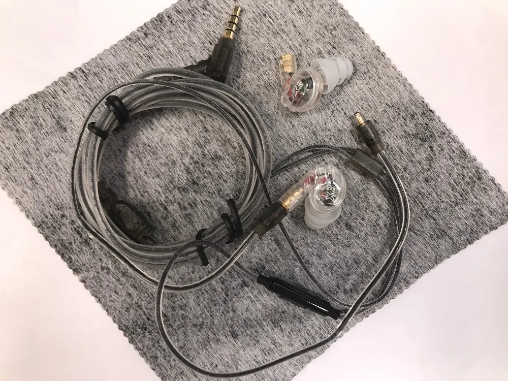 Прозрачные белые наушники вкладыши Moxpad X3 S port s с микрофоном бас Hifi DC маленький