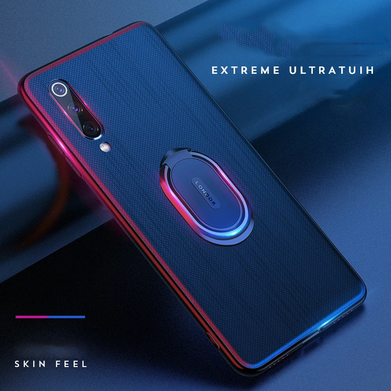 Чехлы Mi9 из искусственной кожи для Xiaomi Mi 9 чехол 6 39 '' держатель кольца на палец