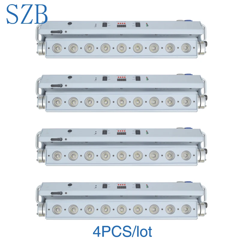 4 шт. SZB 9X15W 5 в 1 RGBWA беспроводной сценический светильник с аккумулятором Питание
