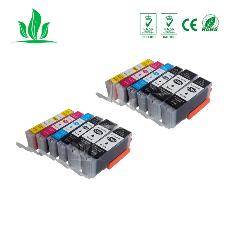 2 комплекта + 2PBK 570XLCompitalbe чернильный картридж PGI 570 PGI570 для Canon MG7751 MG7752 MG7753 TS9050 TS9055