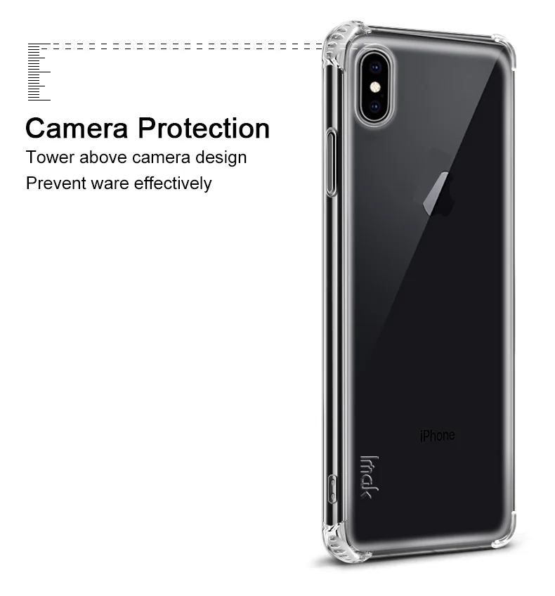 Чехол IMAK с подушкой безопасности для iPhone XS Max XR противоударный мягкий силиконовый