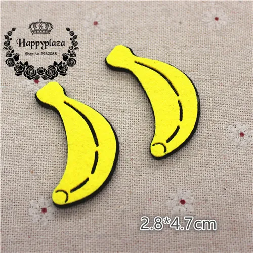 banana 10pcs 10 шт нетканый материал фрукты/овощи/яйцо-пашот аппликация нашивки из фетра аксессуары DIY Ремесло Скрапбукинг - Цвет: banana 10pcs