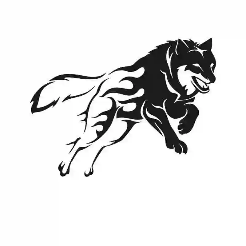 Волчий пейзаж виниловая наклейка стикер автомобиль грузовик домашний декор