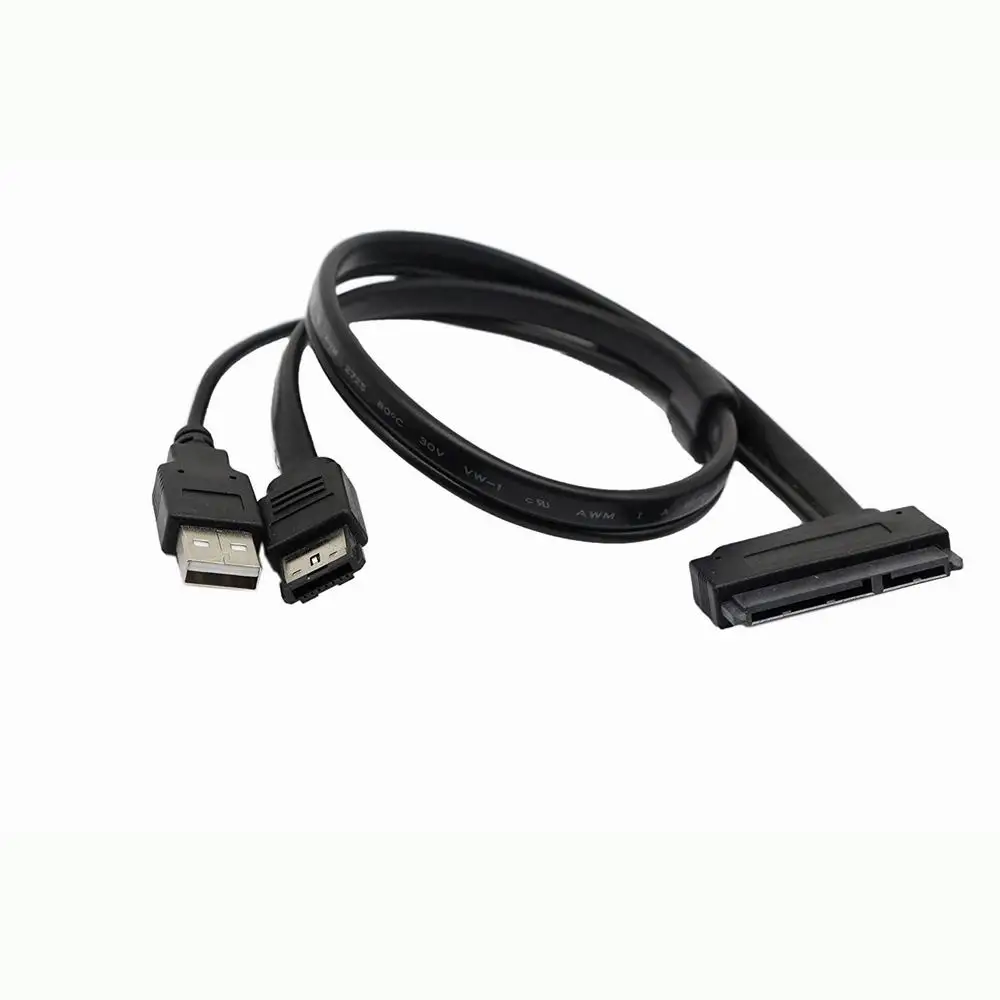 

2.5'' Hard Disk Drive SATA 22Pin to eSATA Data USB Powered Cable Adapter for Optimized For SSD, Support UASP SATA III\EC-SSHD
