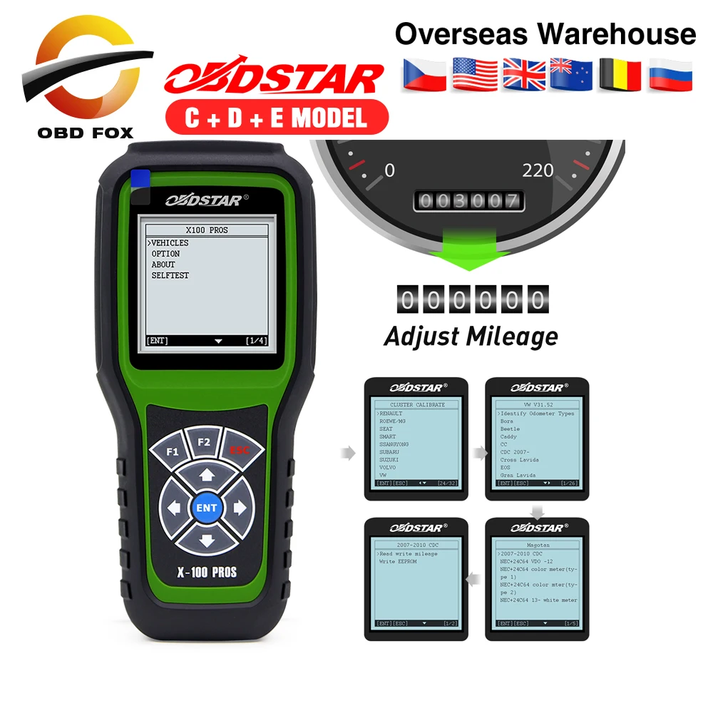 Инструмент для коррекции одометра OBDStar X100 PROS онлайн обновление x 100 pros