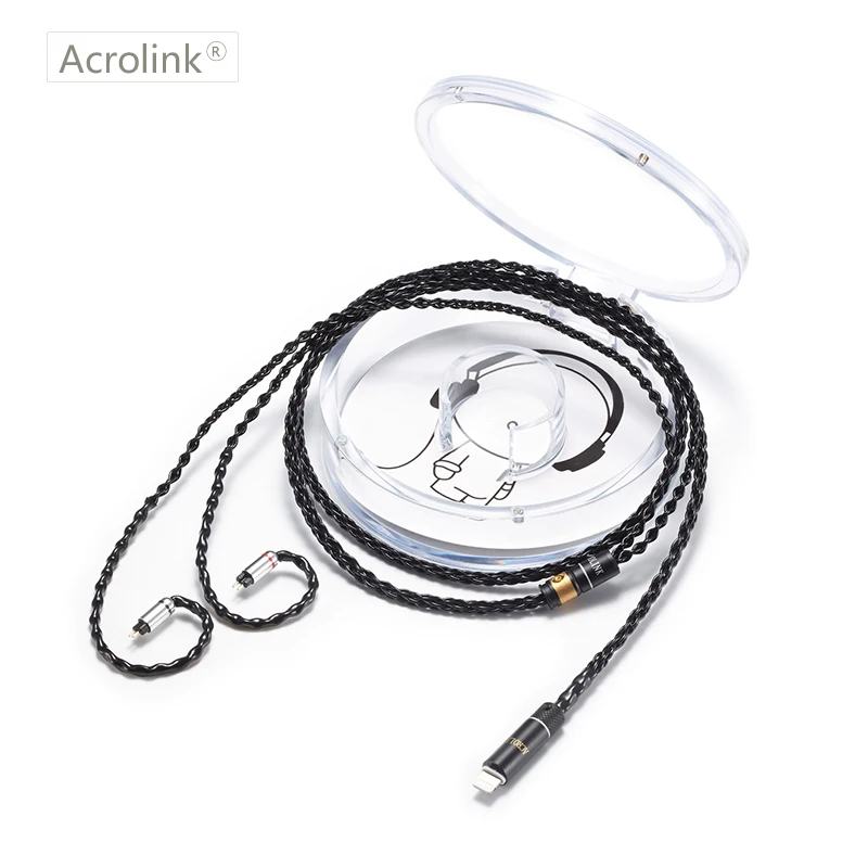 

Acrolink 2Pin Connector 8Core 99.99% pure silver iphone Earphone Cable For W4R SE3 SE5 UM3X With Ear Hook