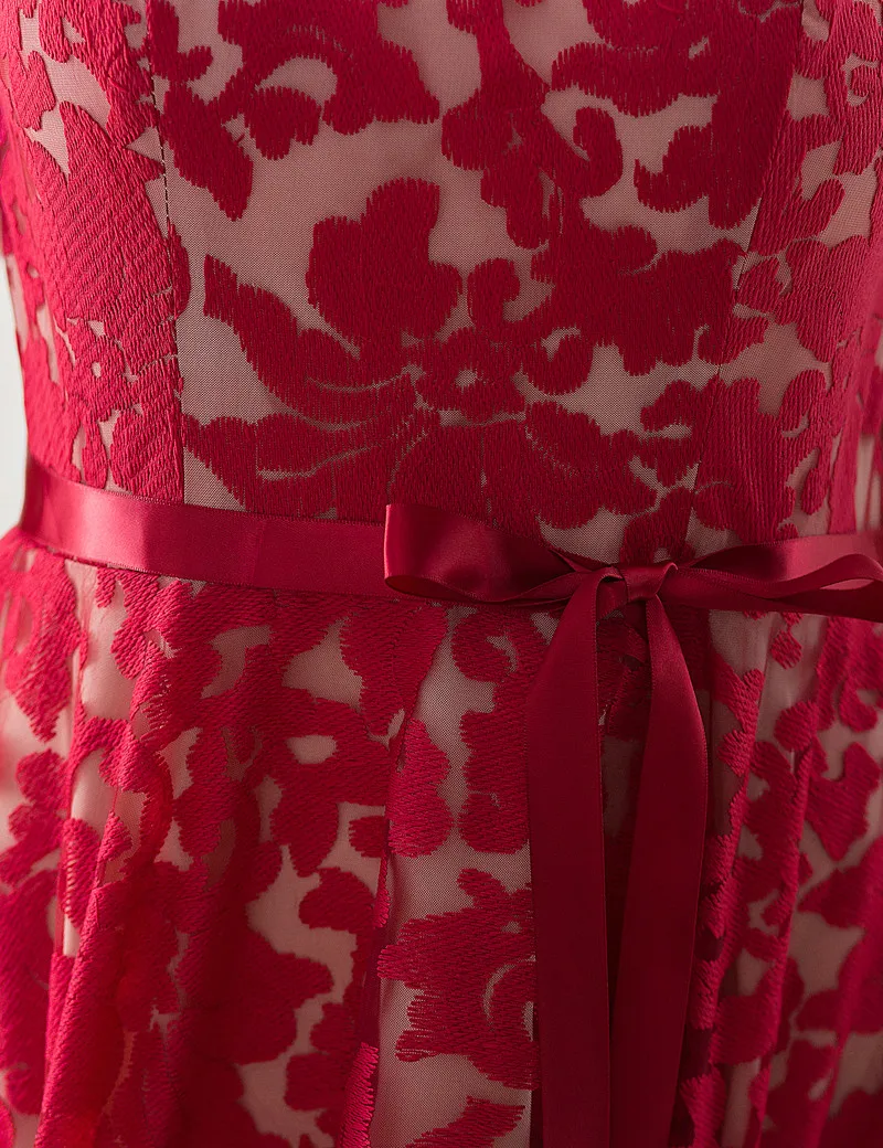 Formal Dresses For Teens A-line Above Knee Sleeveless Floral Lace Graduation Gown Custom Made Plus Size Girl's Vestido 1209S | Свадьбы и