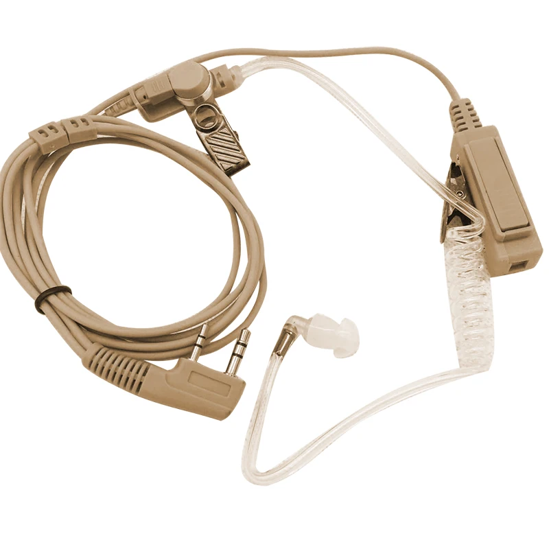Двухконтактный бежевый телесный цвет Скрытая Акустическая трубка наушники