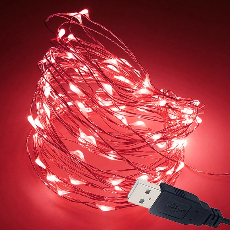 Светодиодные ленты Rgb для дома вечерние рождественские 10 метров Usb Dc волос Z10