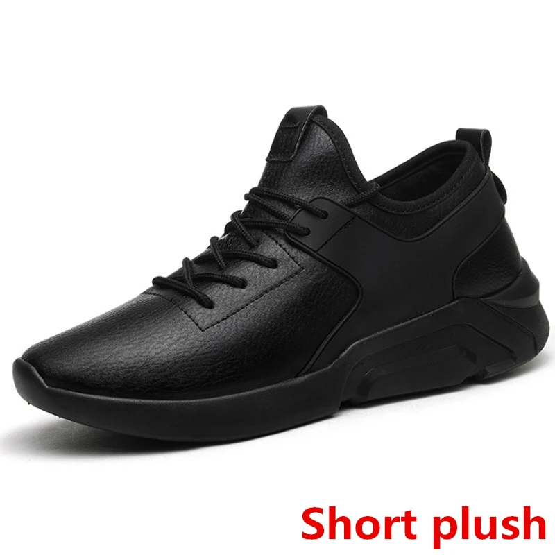 Mens Shoes Casual Leather Sneakers Winter Men White Short Plush Sports For Male Tenis Masculino | Обувь