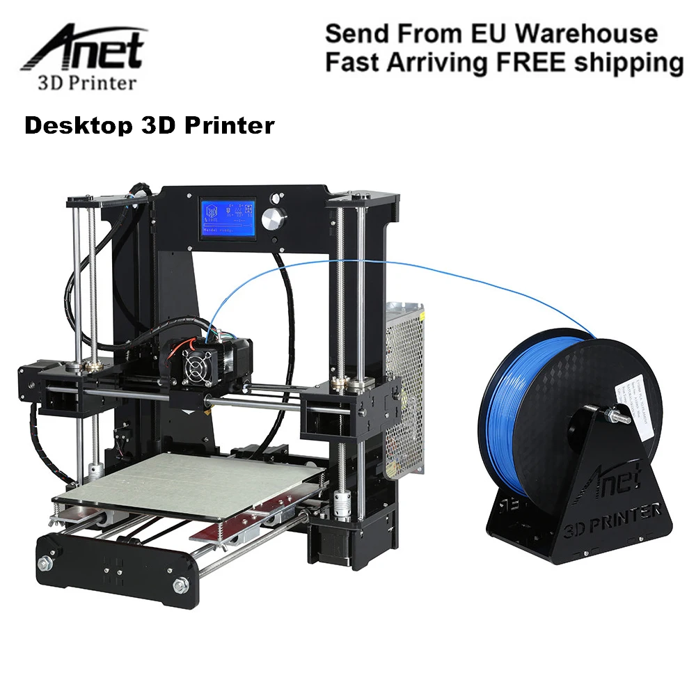 Anet A6 3D настольный принтер набор ЖК экран DIY дисплей печатная машина с TF картой