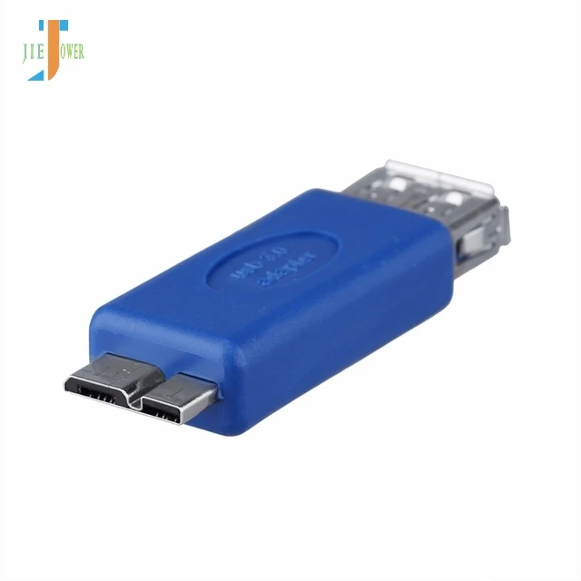 100pcs/lot High-speed Standard USB 3.0 Type A Female To Micro B Male Connector Converter Adapter Note3 OTG Blue