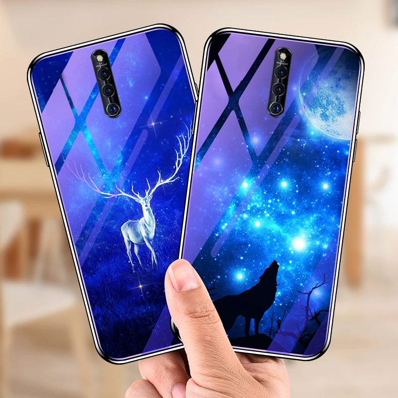 Smooth Plating Case For OPPO X27 Pro Latest Design Star Flower Glass Shell case oppo x27 Cover for Oppo x 27 pro Capa |