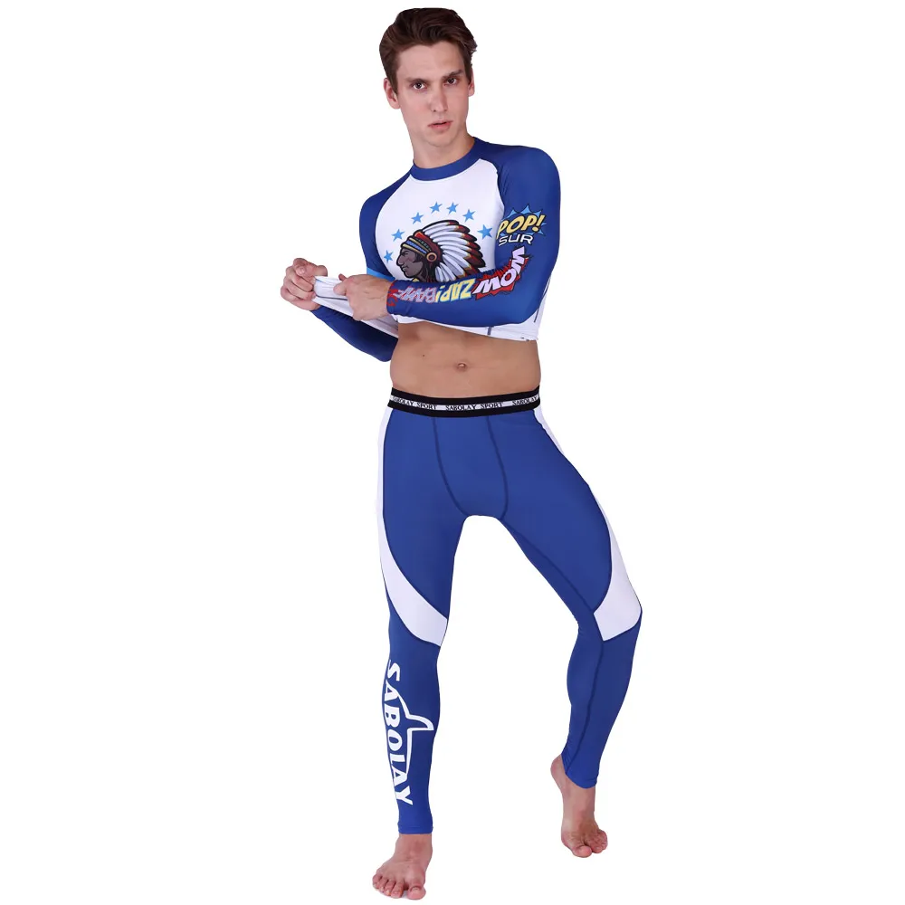 SABOLAY Lycra Dive Skin Pants And Long sleeve Tops Rash Guards Surfing Suit UVB Protection | Спорт и развлечения