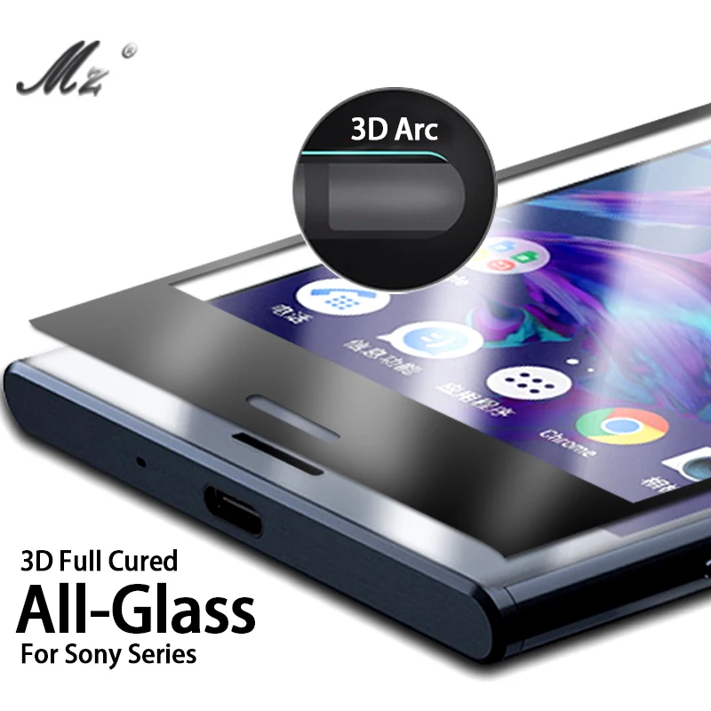 3D полное покрытие закаленное стекло для sony XA1 Plus XA2 Ultra XA 2 XZ Premium X Compact X Z G3412 H4133 чехол с защитной пленкой для экрана