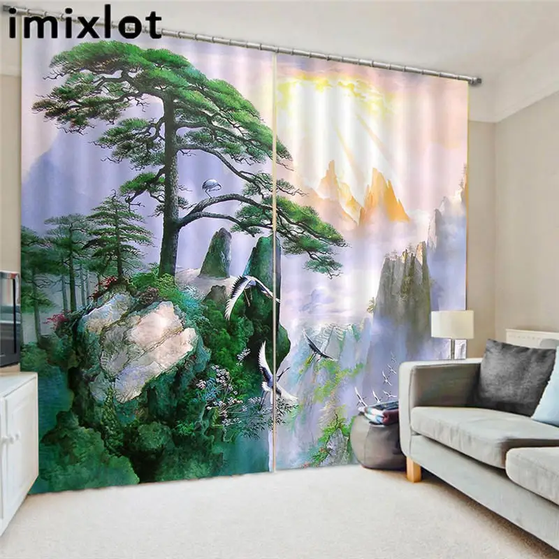 A Imixlot 166*150 см, Затемненные занавески для спальни, гостиной, детской комнаты, с рисунком, занавески, оконные аксессуары - Цвет: A