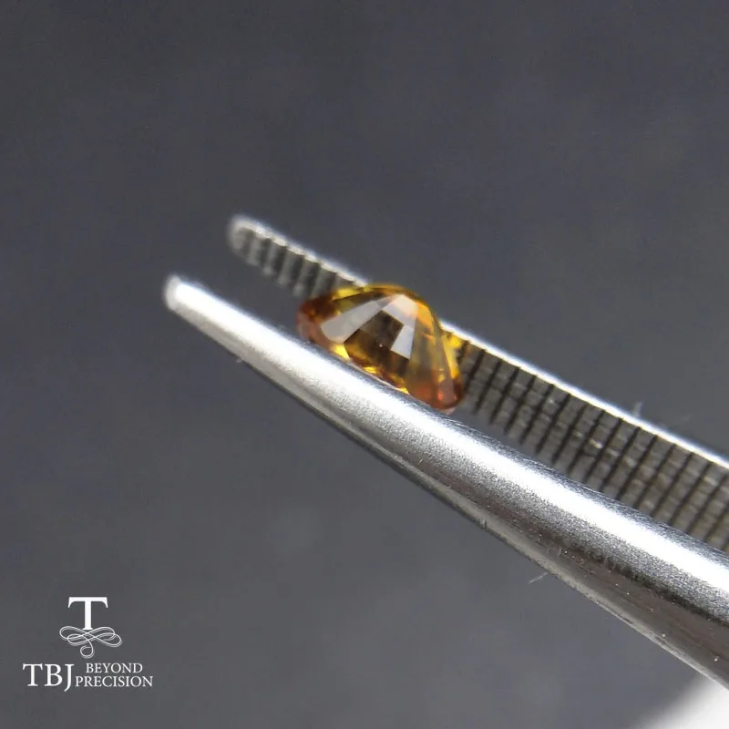 Tbj натуральный желтый цвет синий сапфир овальной огранки 4*6 мм 0 5 ct для