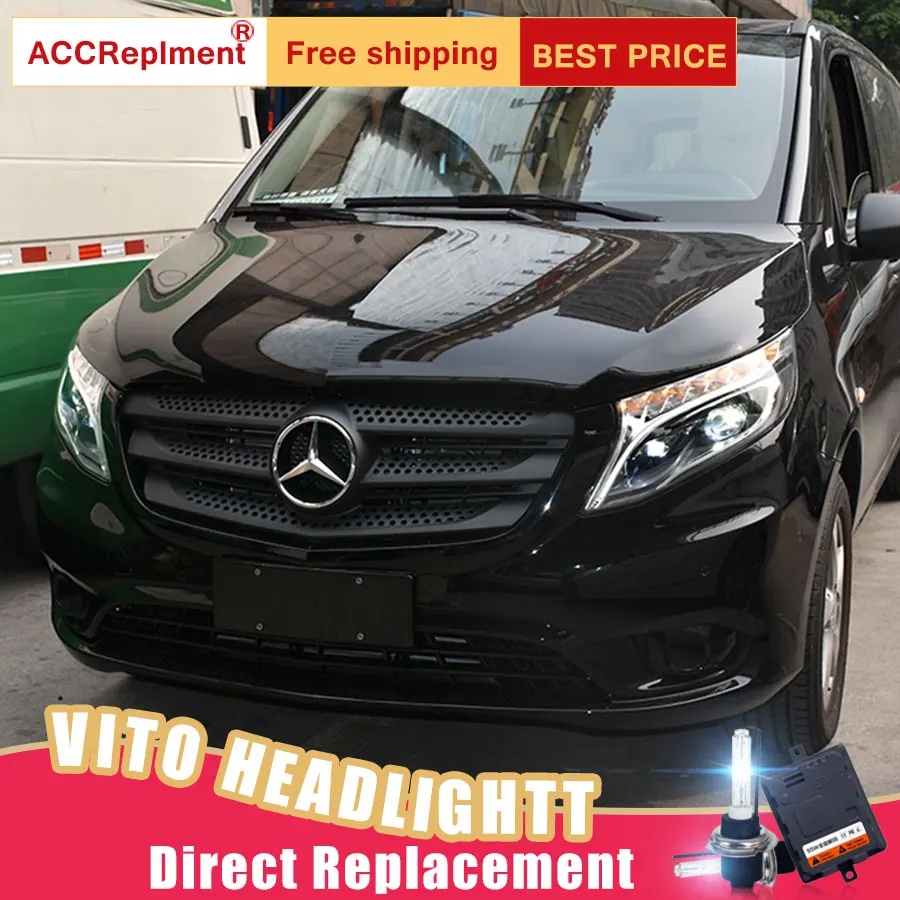 2 шт. светодиодный ные фары для Benz Metris vito 2016-2019 Автомобильные ангельские глазки