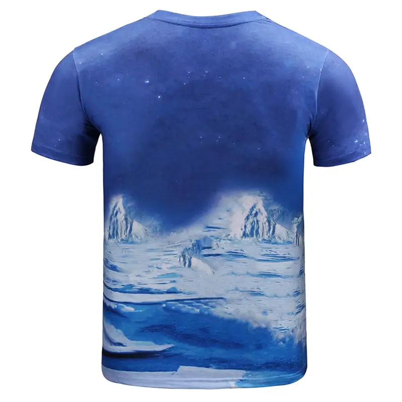 2017 Mr.1991INC New Fashion men/women t-shirt 3d funny print Titanic big cat and iceberg summer tops tees t shirt plus size XXXL | Мужская