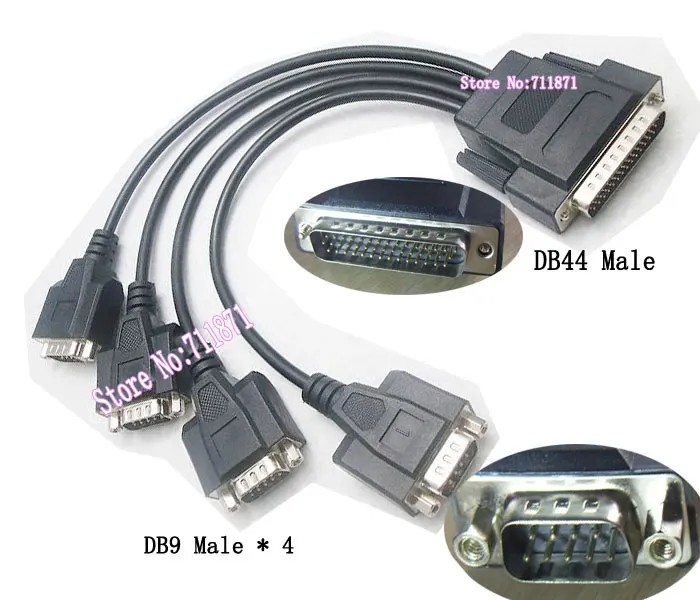 DB44 папа к DB9 44P 9P MOXA последовательный порт карта 44Pin/9Pin Мужской кабель RS232/RS422/RS485