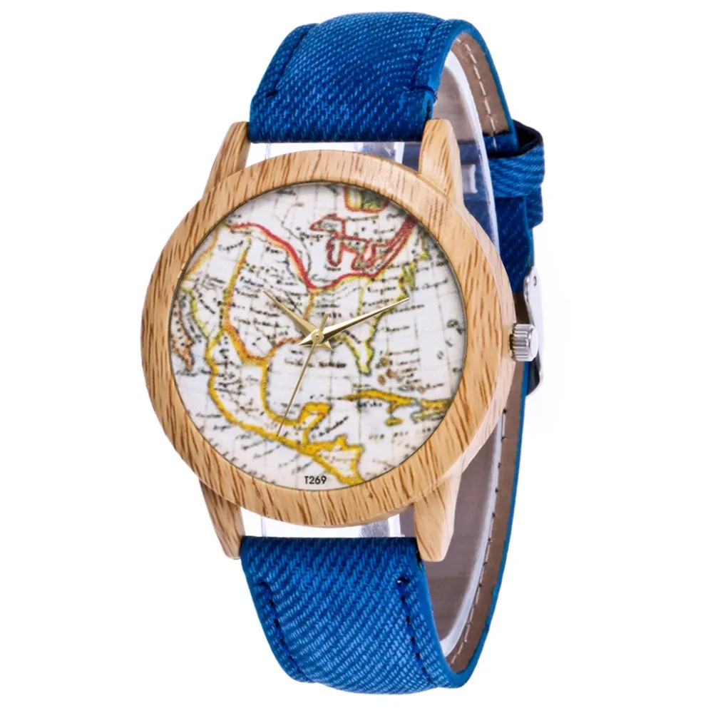 Женские модные повседневные PU Кожаный ремешок аналог кварцевые круглые часы