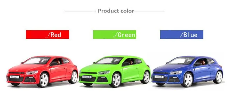 Высокая модель симуляции Volkswagen 1: 32 масштаб сплав оттягивает назад игрушечные