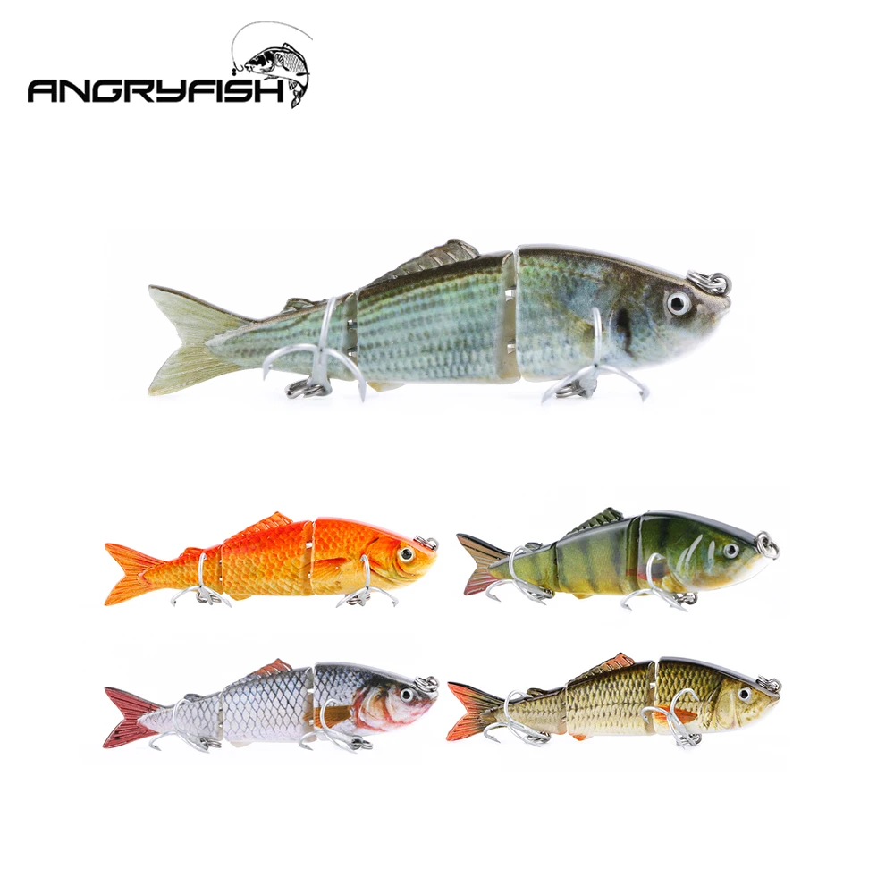 ANGRYFISH горячая Распродажа 80 мм 8 г рыболовные приманки 3 сегмента Реалистичная