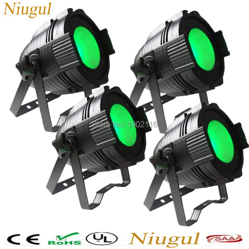 4 шт./лот RGBW 100 Вт COB LED Par Light DMX512 прожектор для театра в 1 сценическое освещение