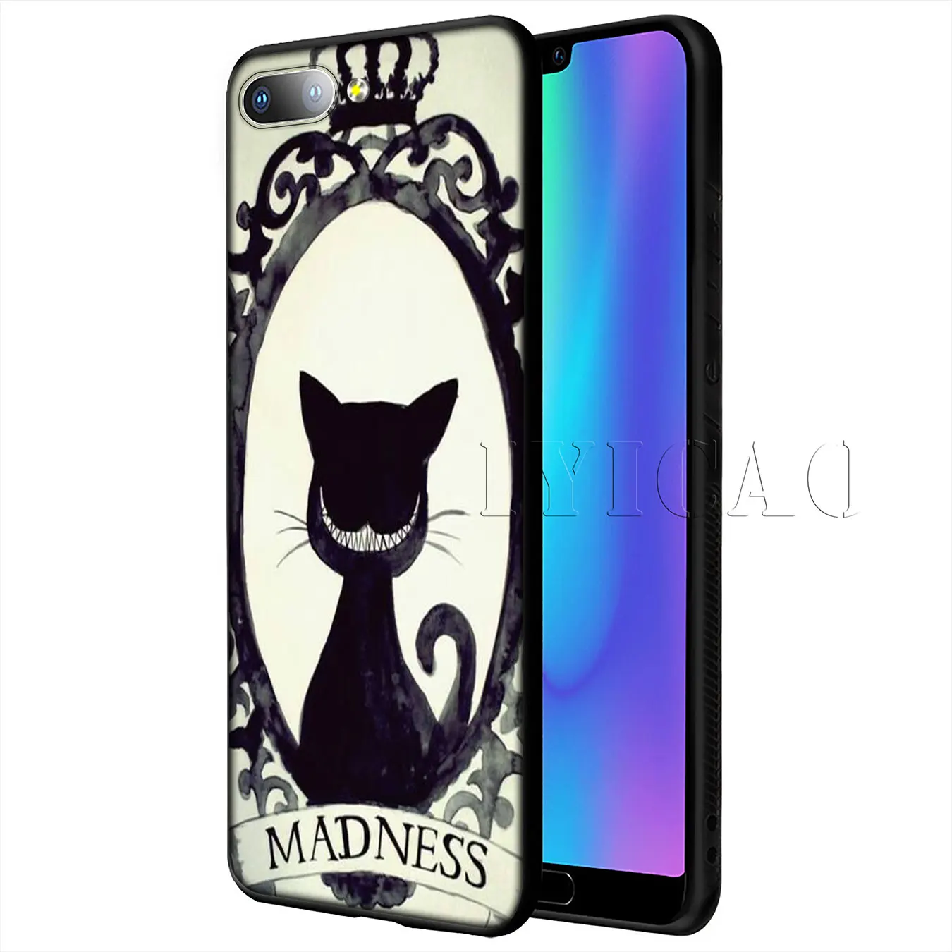 IYICAO Cheshire Cat Soft Case for Huawei P20 Pro P10 P8 P9 P30 Lite Mini 2017 P Smart 2019 Cover |