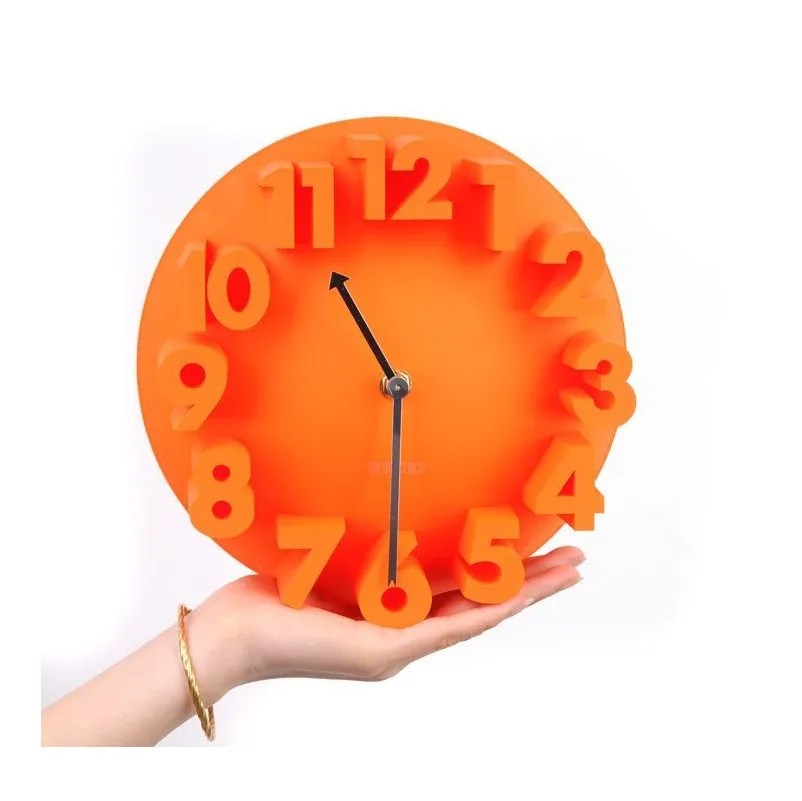 3D настенные часы цифровые Большой декоративные современный дизайн тихий висит