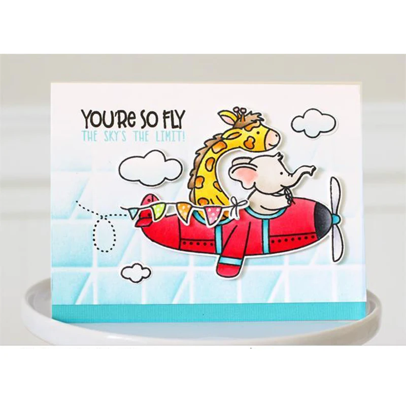 Animals Airplane Pattern Prints Transparent Clear Silicone Stamp&amp Dies for DIY scrapbooking/photo album Decor card making | Дом и сад