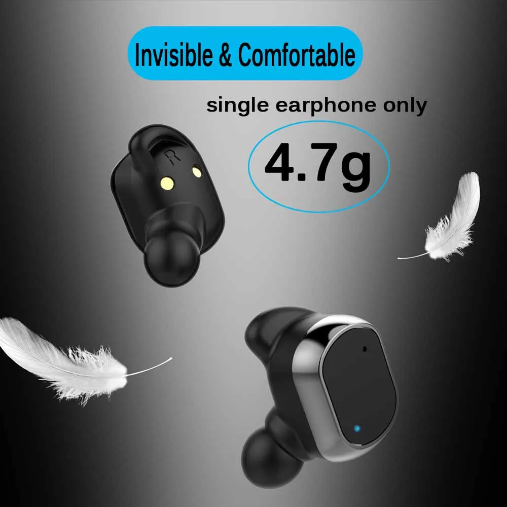 TWS стереонаушники DISOUR 5 0 с поддержкой Bluetooth и зарядным футляром|Наушники