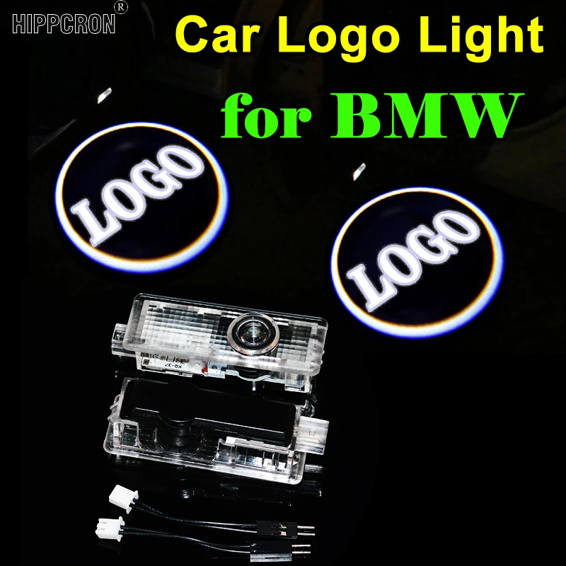 Hippcron 2 x Car Door Light LED Welcome Lights Laser LOGO Lamp for BMW 3 5 6 7 Series GT E60 E90 F10 X5 X3 M3 F02 F15 | Автомобили и