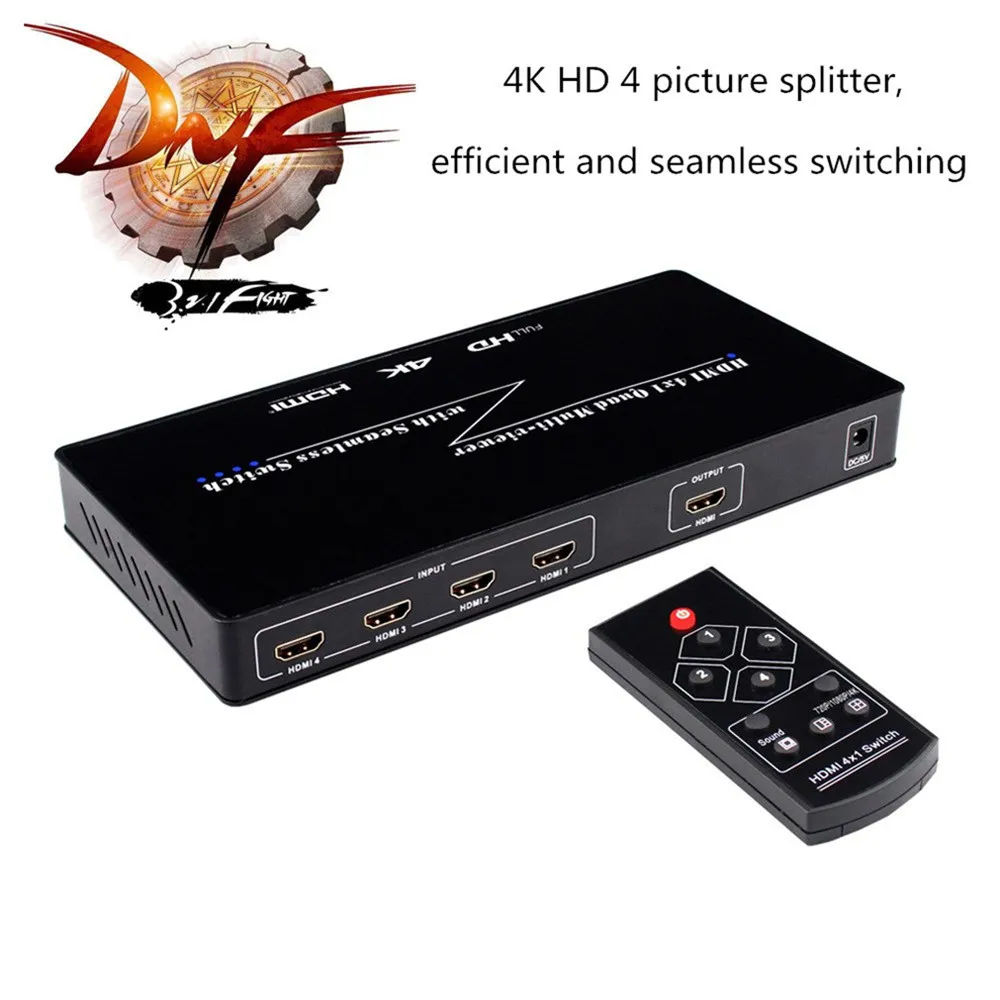 HDMI 4 разветвитель изображения 4k HD многоканальный открытая DNF игра четыре в одном