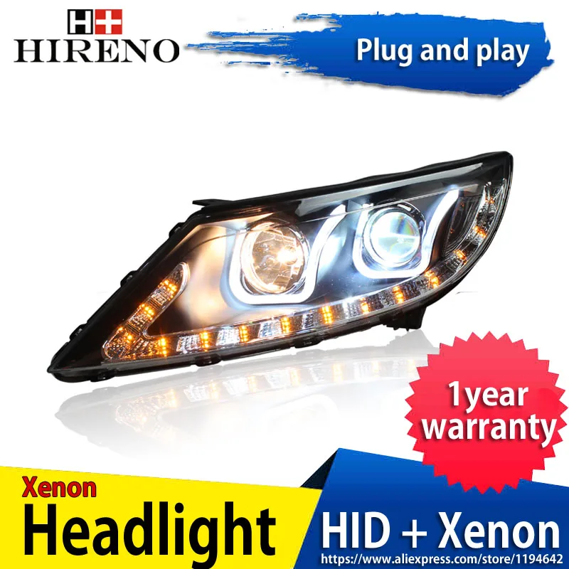 2 шт. фары Hireno для KIA Sorento 2010 12|led drl|hid xenondrl led |