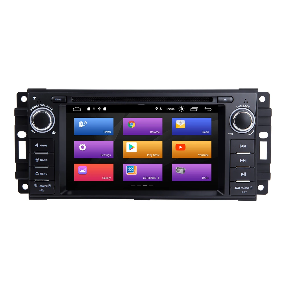 1 Din Android 9 0 автомобильный DVD мультимедиа для Chrysler 300C Jeep Grand Cherokee компас Dodge Ram Sebring
