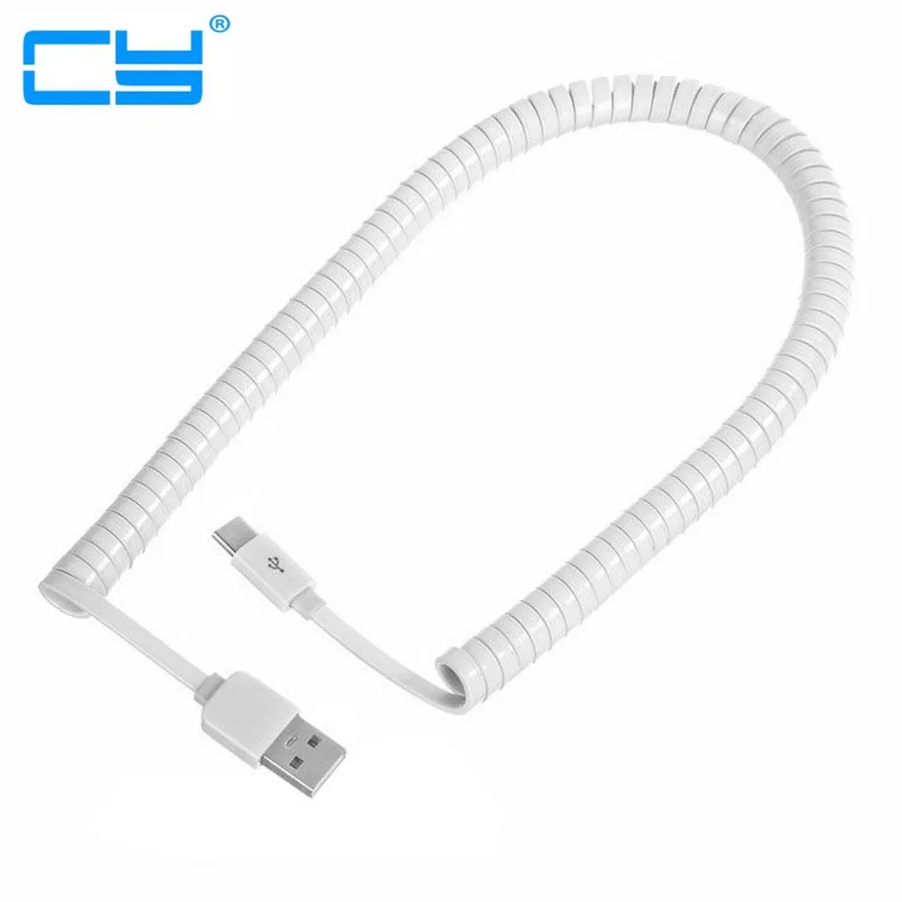 Trecho USBC USB C 3 1 Tipo para 2 0 A Macho Plana Slim Cabo de dados 250 см Tablet & Mobile Phone branco|3.1 usb|usb-c 3.1tipo c |