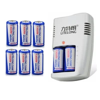 8pcs 1300mah 3v cr123a rechargeable lifepo4 battery lithium battery with cr123a charger