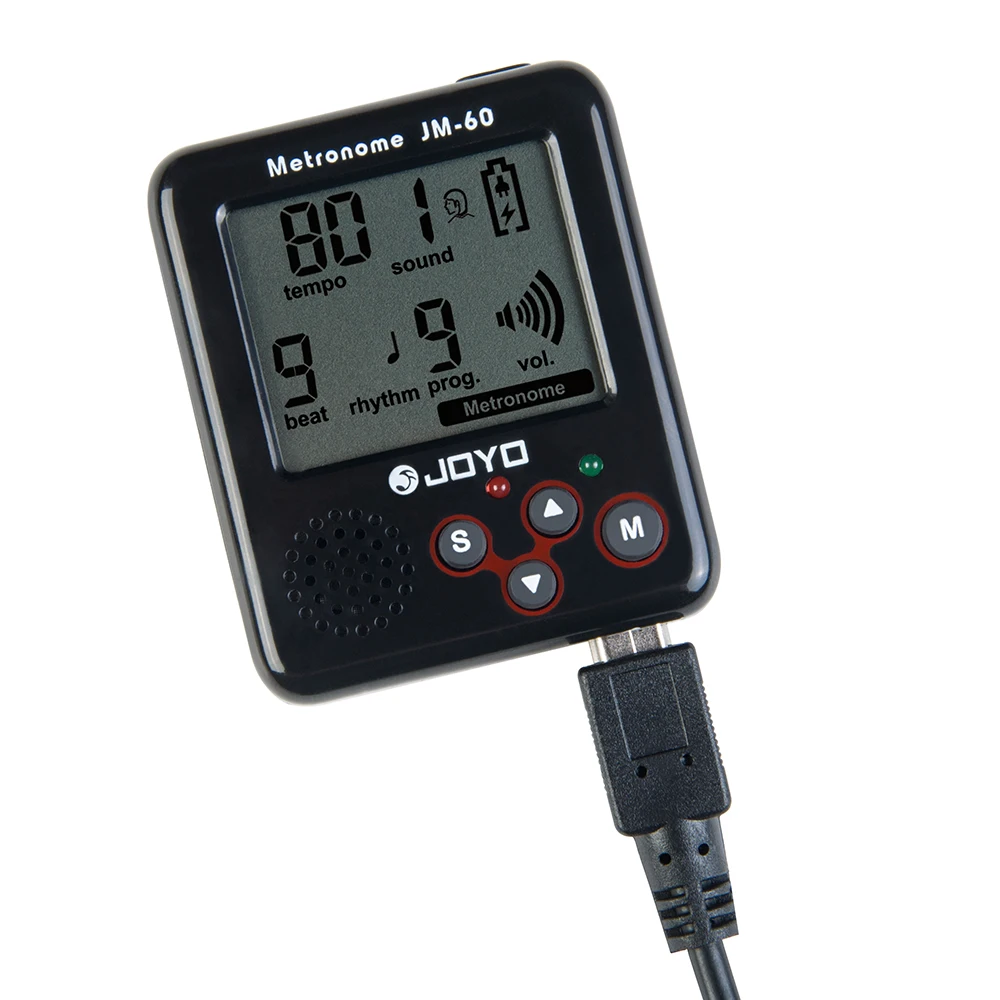 Joyo Mini Digital Metronome JM-60 Recharged with USB adapter Clip-On LCD Screen Real Voice Sound | Спорт и развлечения