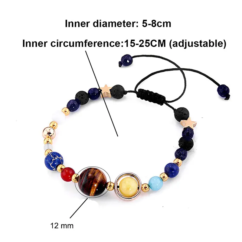 Горячая Вселенная планеты бусины браслеты и модные украшения натуральная