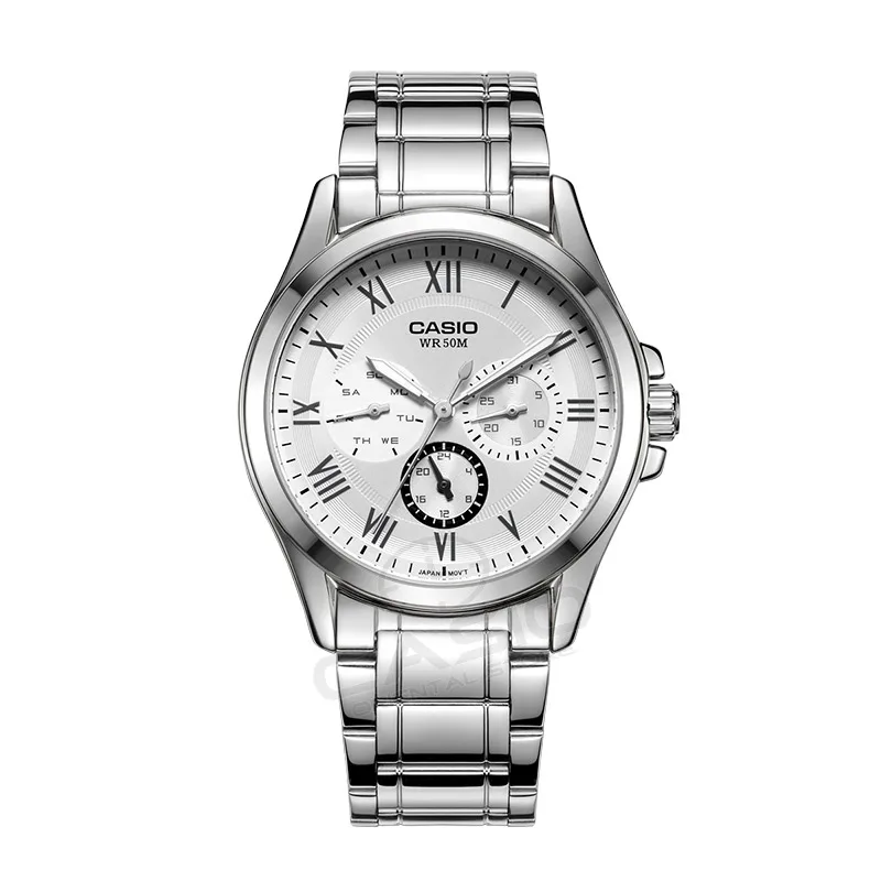 CASIO Часы Для мужчин S Роскошные модные Повседневное часы Для Мужчин's Повседневные часы платье Наручные часы Сталь кварц-часы Reloj MTP-E301L-1B