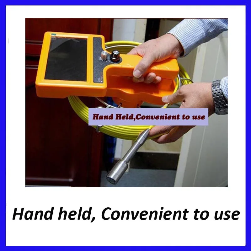 Hand held pipe inspection camera system meter counter DVR recorder 7&quotLCD monitor waterproof 30M 512Hz transmitter | Безопасность и