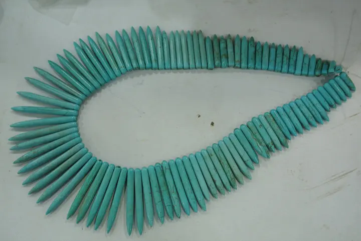 Недорогие бусинки Howlite Fang в форме башня 15 мм ~ 45 материал для изготовления