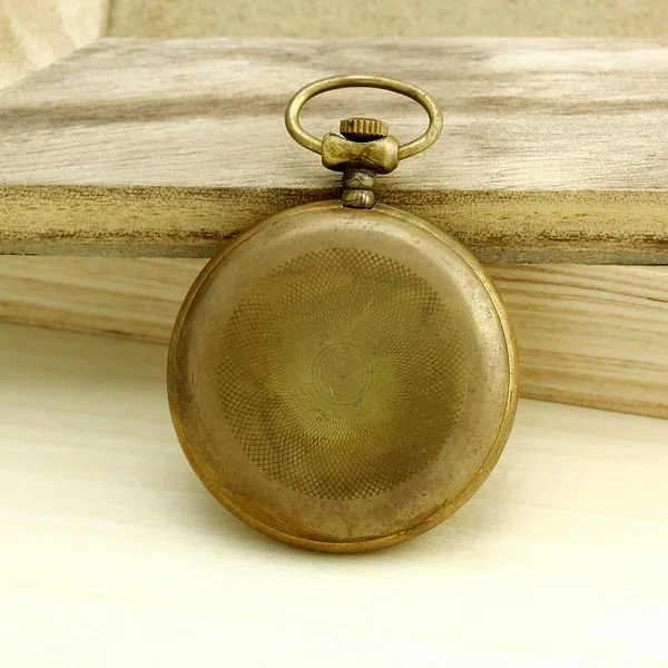 High Quality Copper Case Men Mechanical Pocket Watch With Chain +GIFTS BOX