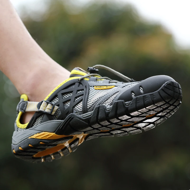 2020 треккинговые акваботинки Мужские дышащие летние сетчатые ботинки