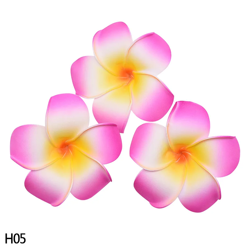 H05 5-9 см искусственная пена Франгипани цветы для кольца украшение для волос DIY ручной работы Франгипани Свадебные цветы домашние изделия для декорации - Цвет: H05