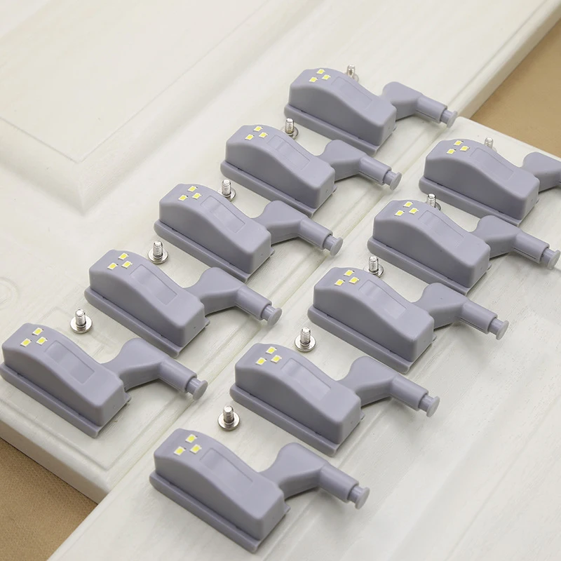 

10 Pcs Inner Hinge LED Under Cabinet Light Universal Wardrobe Light Sensor Inner Hinge Lamp For Cupboard Closet Kitchen