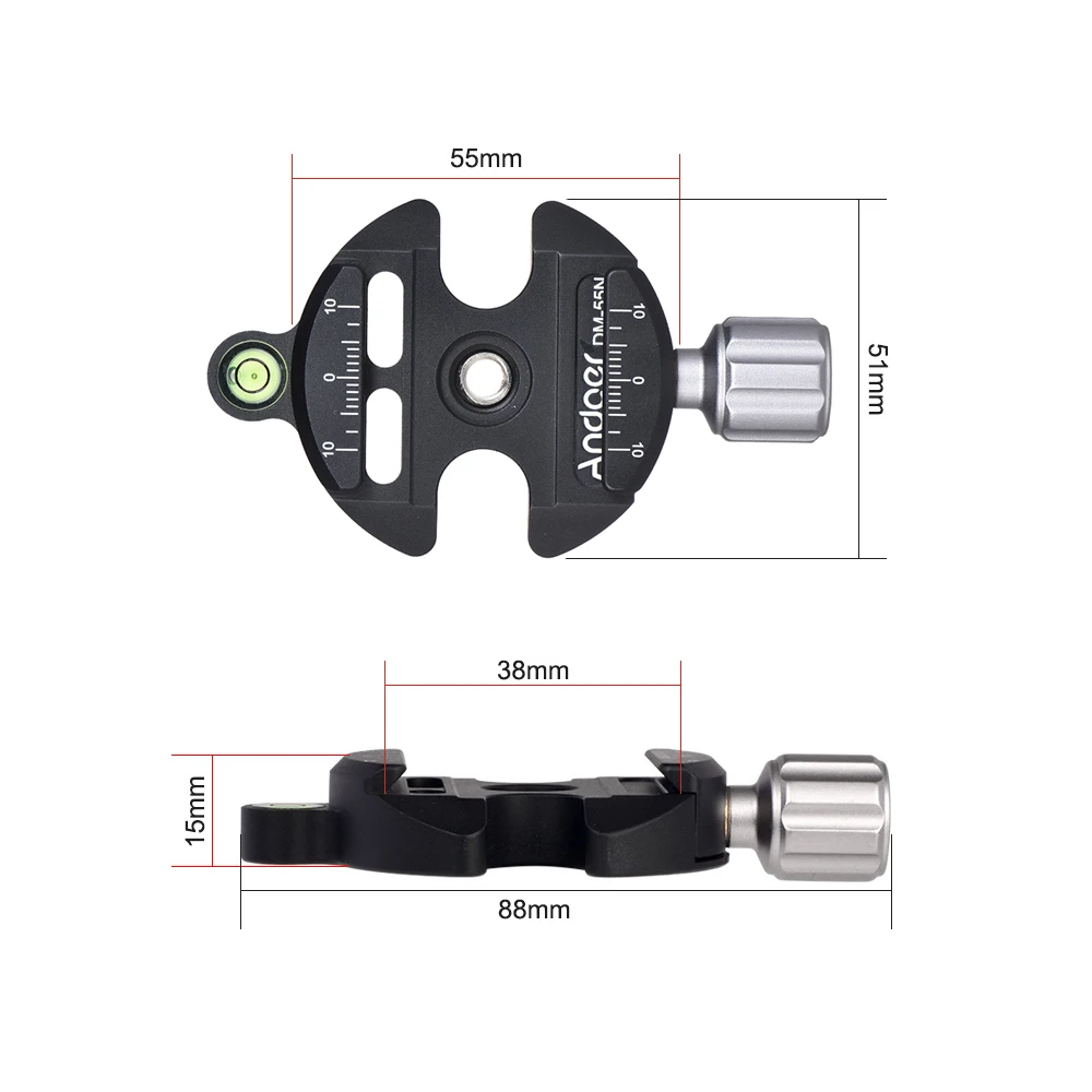 БЫСТРОРАЗЪЕМНАЯ пластина Andoer DM 55N Disc из алюминиевого сплава Зажимная рукоятка